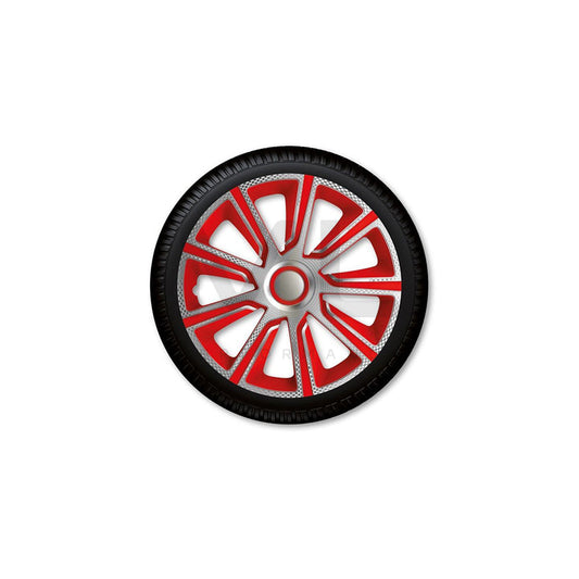 J-TEC Veron Carbon, Silver Red J15136 Wheel trims 15 Inch Carbon, Red/Silver