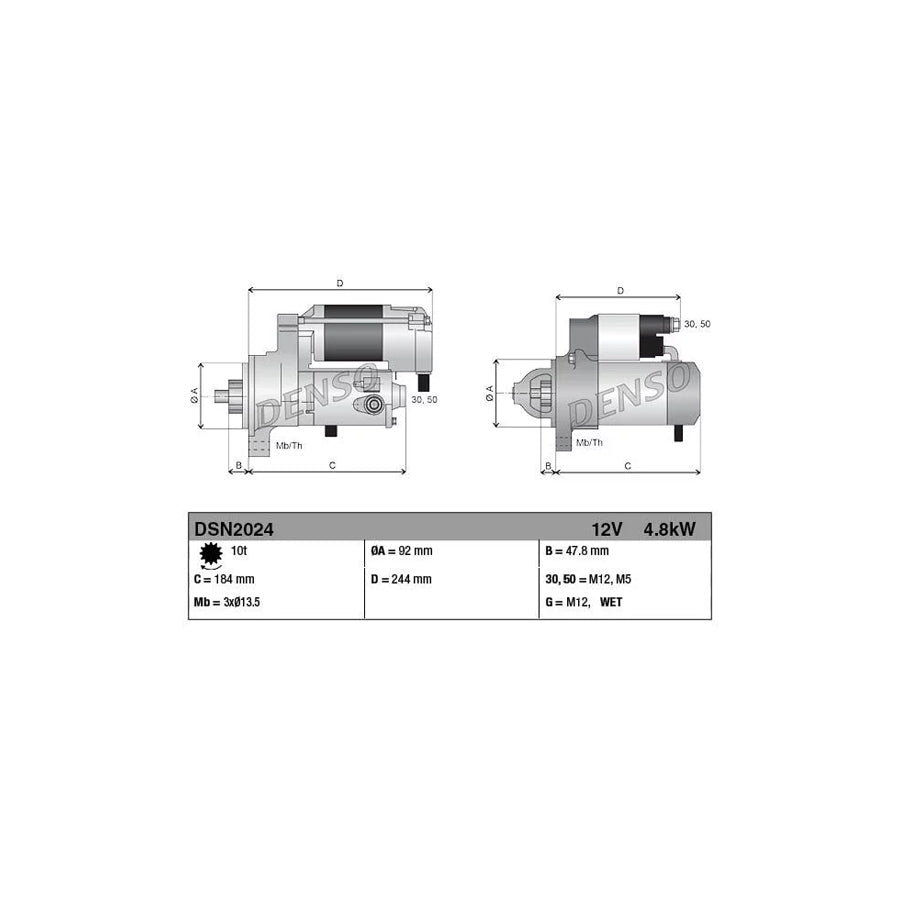DENSO DSN2024 Starter Motor