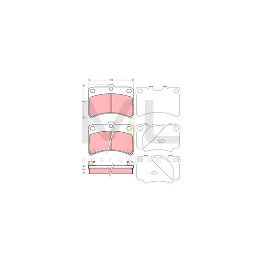 TRW Gdb3219 Brake Pad Set For Daihatsu Cuore / Mira V (L7) With Acoustic Wear Warning | ML Performance Car Parts