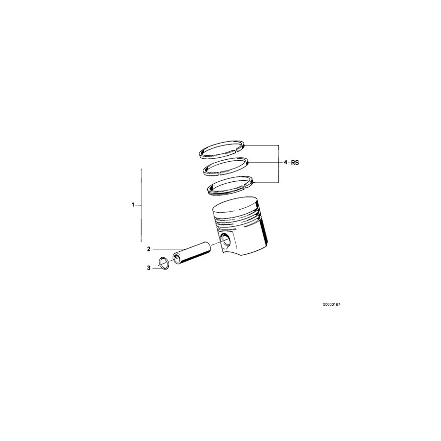 Genuine BMW 11251717045 E34 E32 Repair Kit Piston Rings 89,050mm(Inc. 730iL, 530i & 730i) | ML Performance UK Car Parts