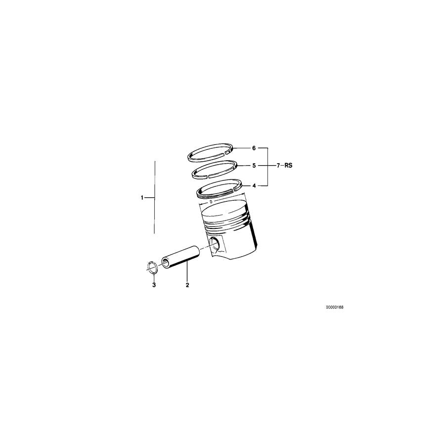 Genuine BMW 11251714813 E30 E34 E28 Mahle Piston 79,980mm (Inc. 320i & 520i) | ML Performance UK Car Parts