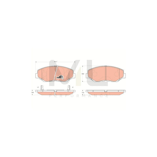 TRW Cotec Gdb3325 Brake Pad Set With Acoustic Wear Warning | ML Performance Car Parts