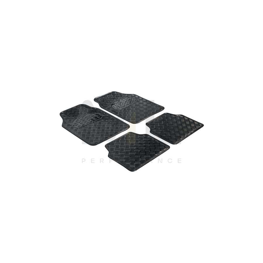 WALSER Universal fit, Metallic 28023 Floor mat set Elastomer, Front and Rear, Quantity: 4, Chrome