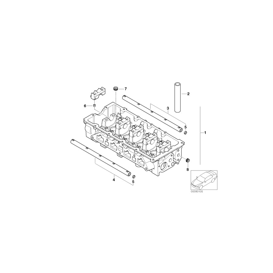 Genuine BMW 11127556987 R53 Cylinder Head (Inc. Cooper S & Coop.S JCW GP) | ML Performance US Car Parts