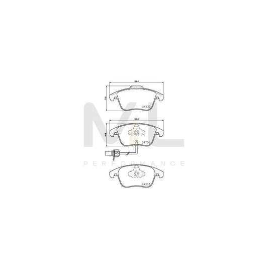 Hella 8DB 355 013-861 Brake Pad Set With Integrated Wear Warning Contact