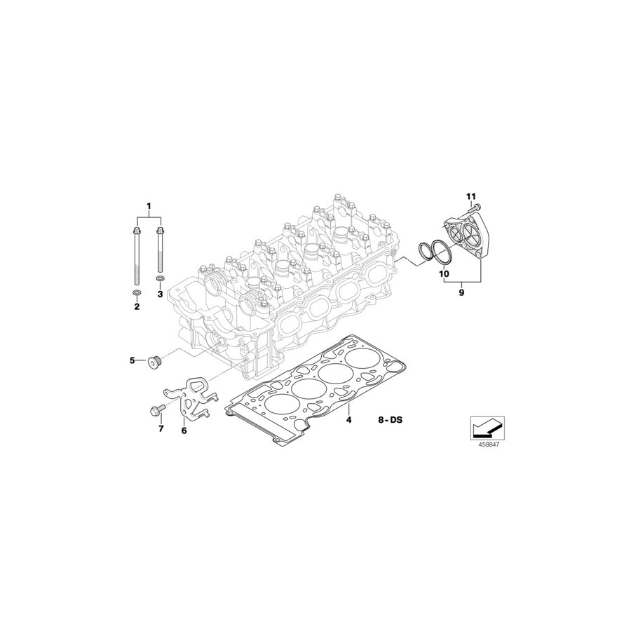Genuine BMW 11127557933 E90 Cylinder Head Gasket Asbestos-Free 1,00mm (Inc. 320si) | ML Performance US Car Parts