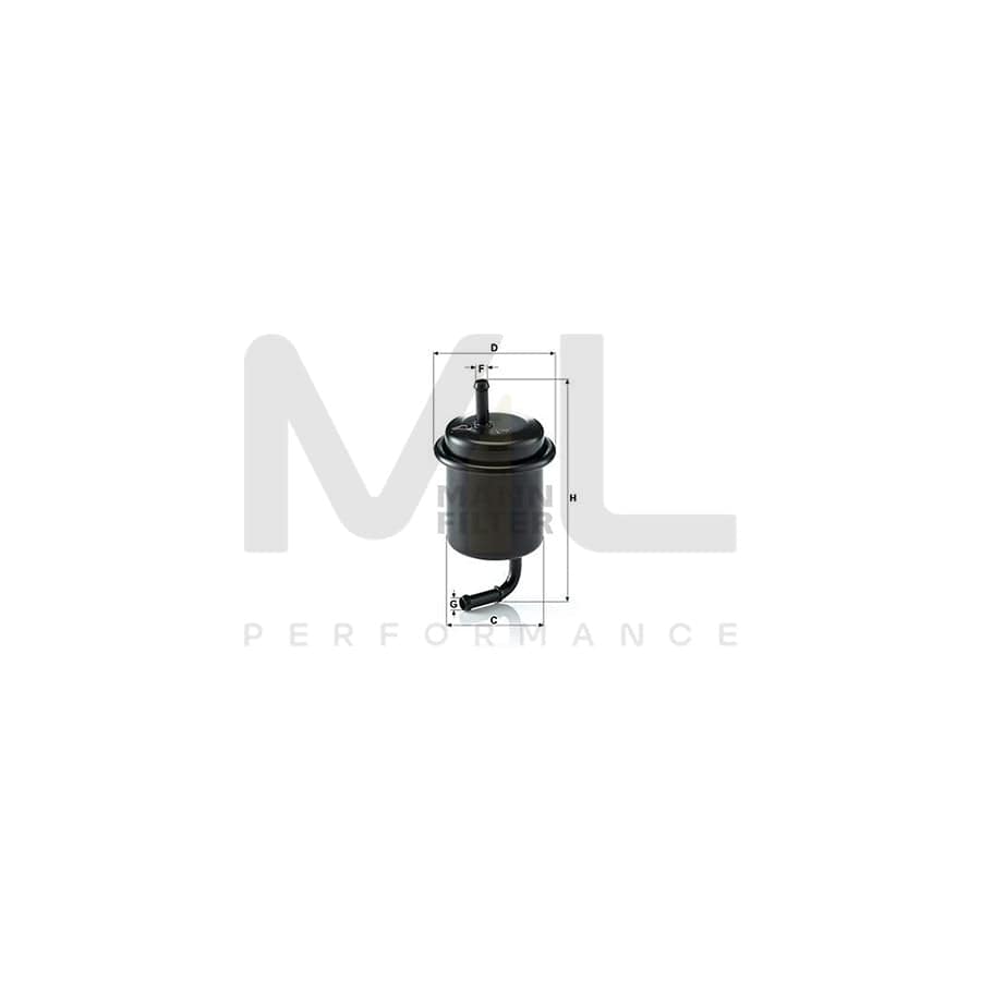 MANN-FILTER WK 614/47 Fuel filter for SUZUKI GRAND VITARA In-Line Filter