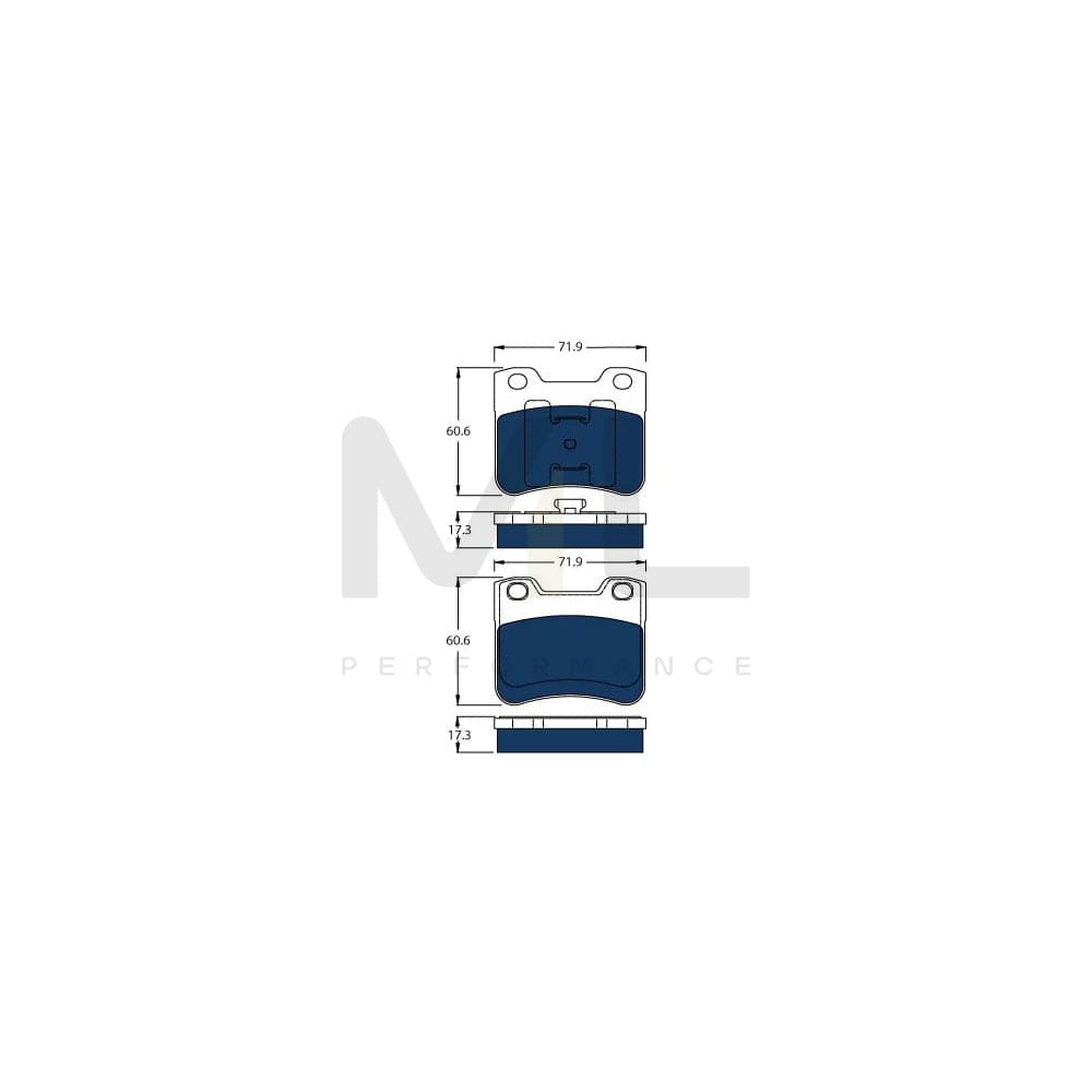 TRW Gdb1279Bte Brake Pad Set Not Prepared For Wear Indicator | ML Performance Car Parts