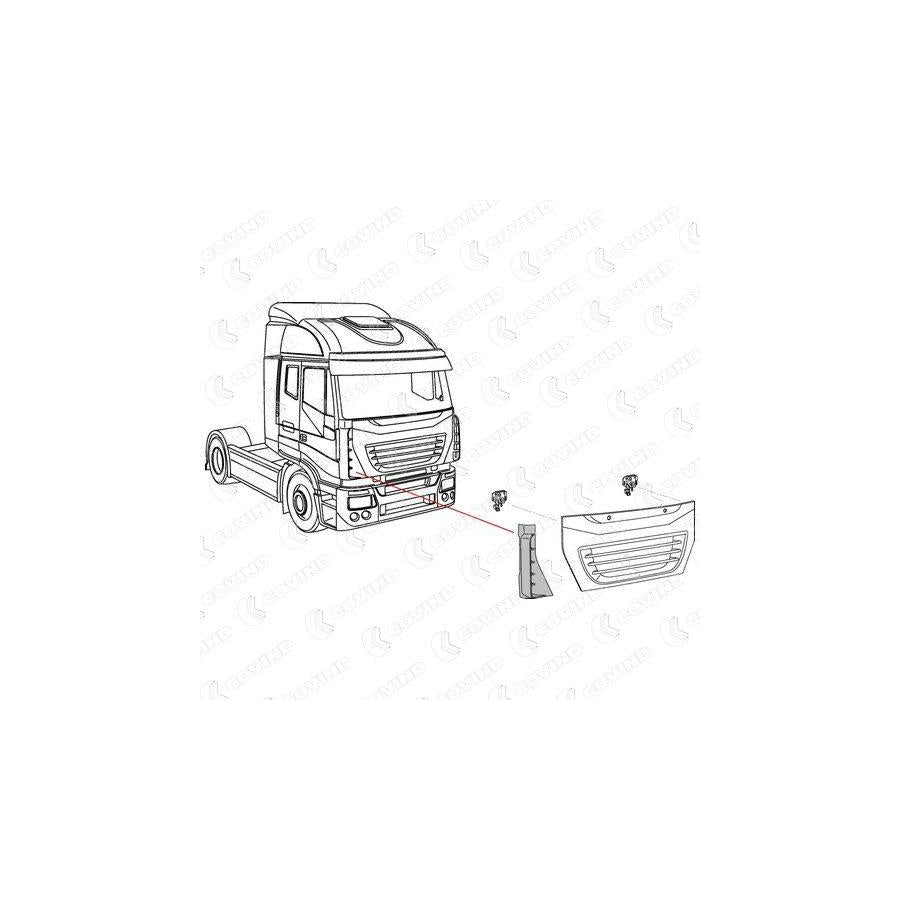 Covind 540/160 Air Deflector, Driver Cab