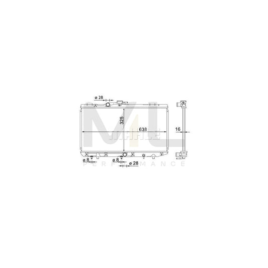 MAHLE ORIGINAL CR 1699 000S Engine radiator for TOYOTA Starlet IV Hatchback (P80) Brazed cooling fins, Automatic Transmission | ML Performance Car Parts