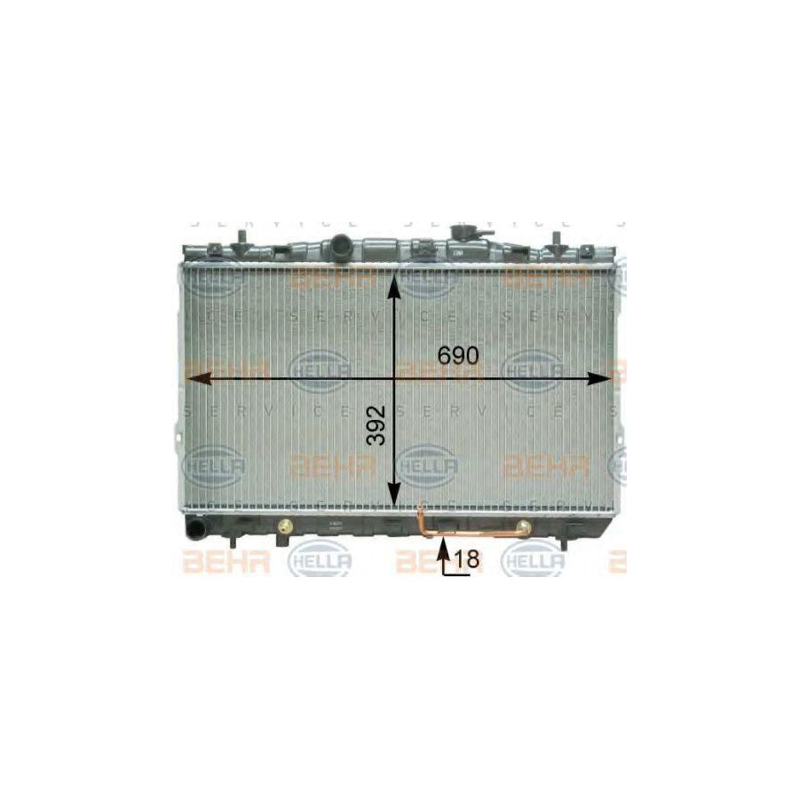 Hella 8MK 376 763-291 Engine Radiator