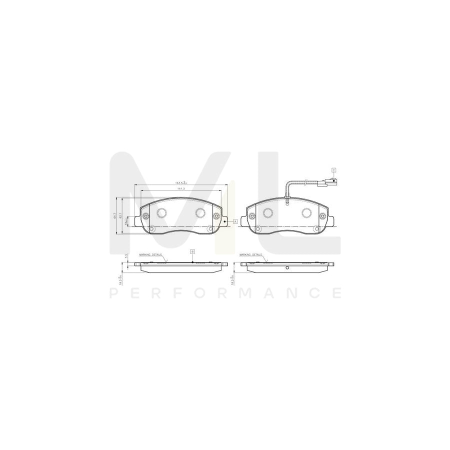 Bosch 0986Tb3142 Brake Pad Set  | ML Performance Car Parts