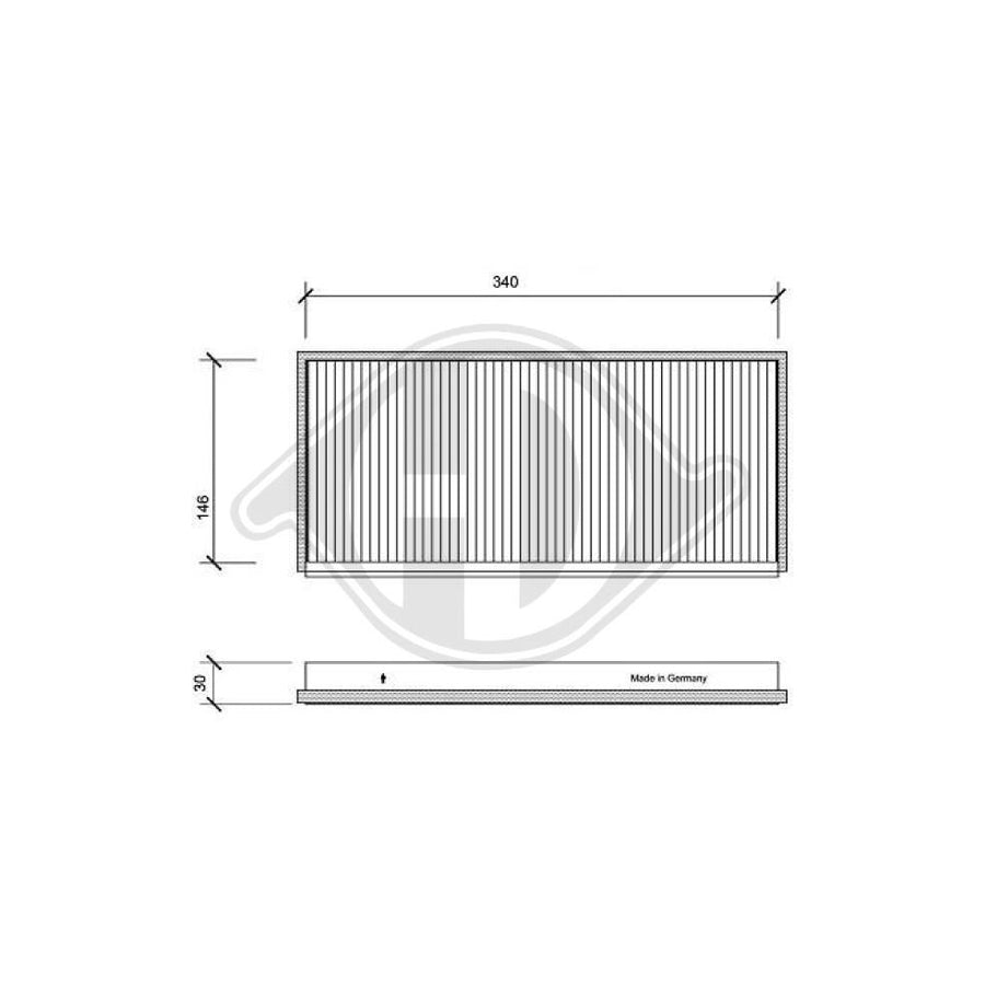 DIEDERICHS DCI1006 Pollen Filter