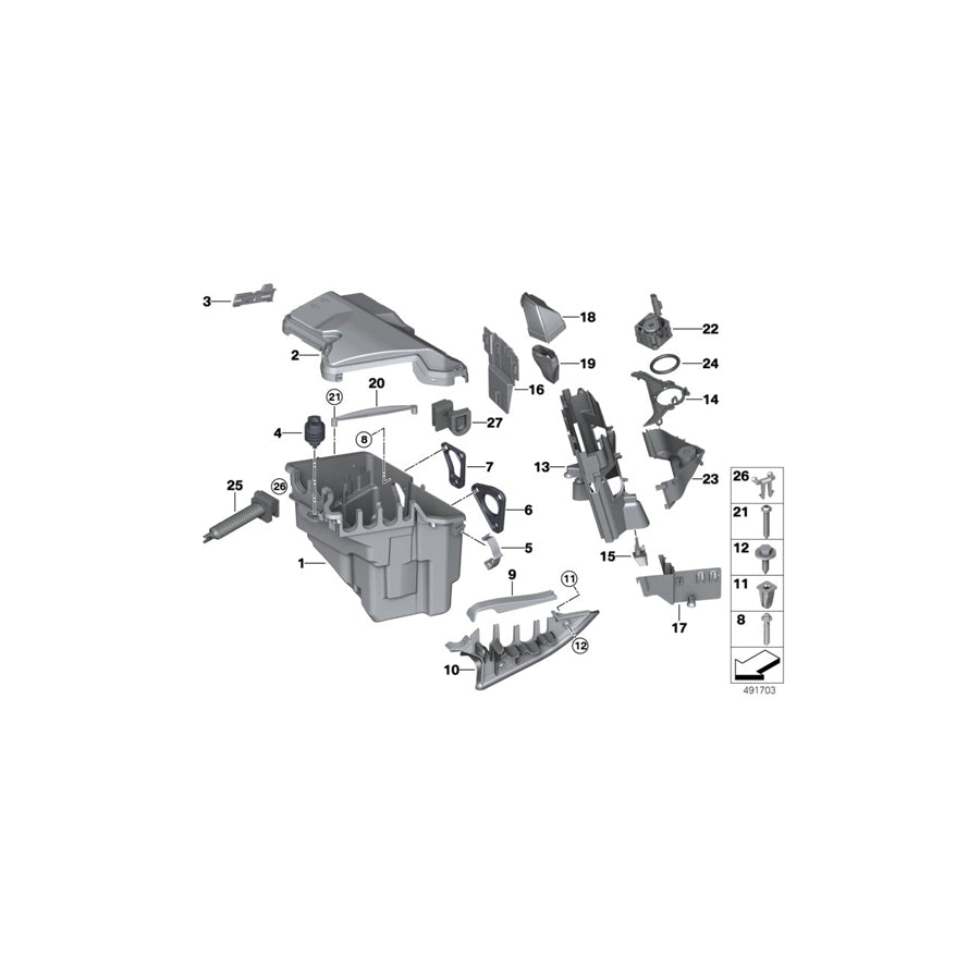 Genuine BMW 12907555133 E71 E70 Air Channel (Inc. X6 M, X5 50iX & X6 50iX) | ML Performance US Car Parts
