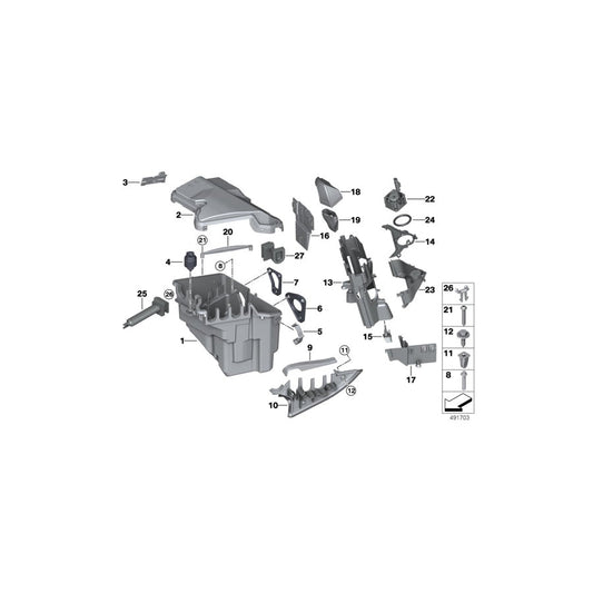 Genuine BMW 12907555133 E71 E70 Air Channel (Inc. X6 M, X5 50iX & X6 50iX) | ML Performance US Car Parts
