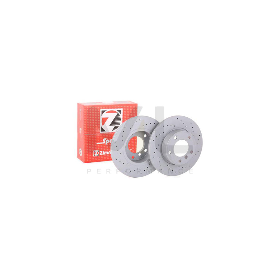 ZIMMERMANN SPORT COAT Z 150.1268.52 Brake Disc Perforated, Solid, Coated  - 1 piece