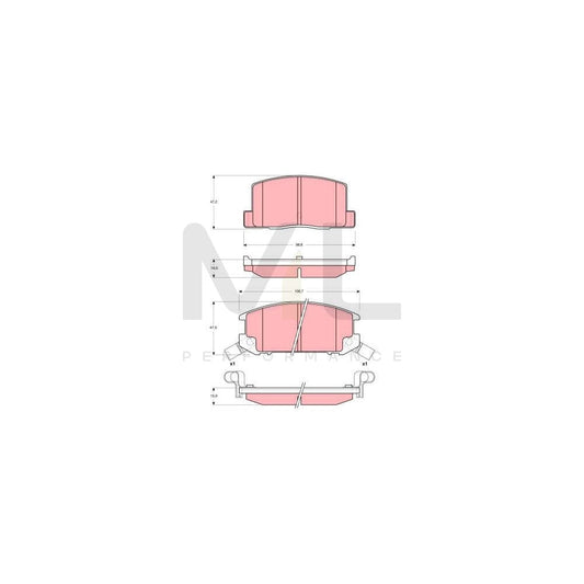 TRW Gdb3058 Brake Pad Set For Toyota Mr 2 With Acoustic Wear Warning | ML Performance Car Parts