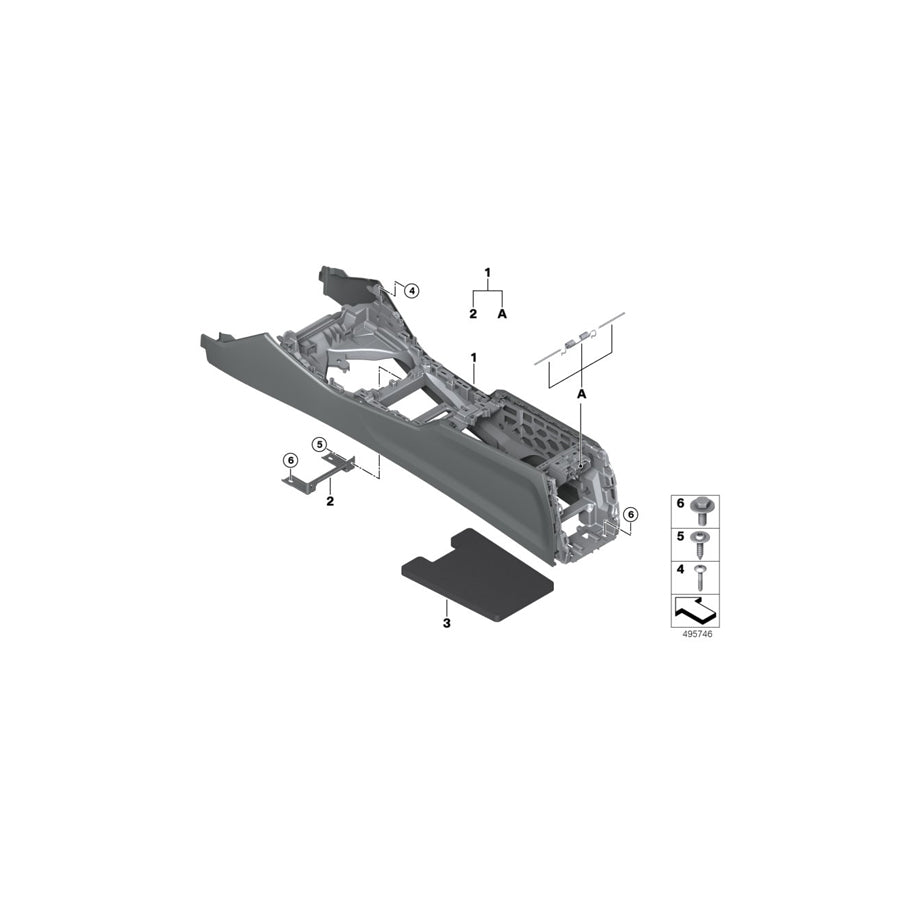 Genuine BMW 51166996831 G20 G21 Center Console SCHWARZ (Inc. 318d & 320d) | ML Performance US Car Parts