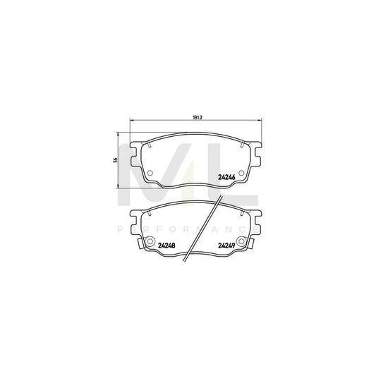 Brembo P 49 033 Brake Pad Set With Acoustic Wear Warning | ML Performance Car Parts