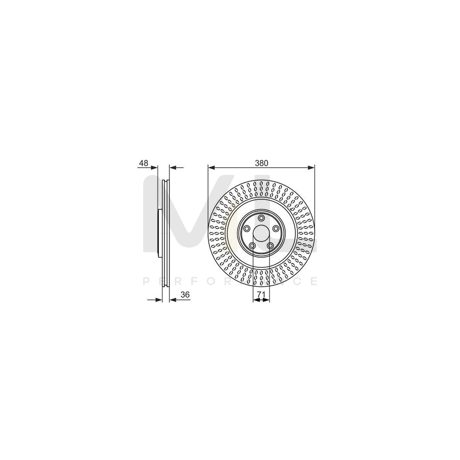 BOSCH 0 986 479 755 Brake Disc Vented, Coated, High-carbon | ML Performance Car Parts