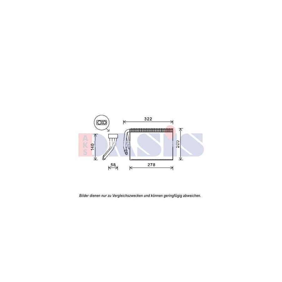 AKS Dasis 820374N Air Conditioning Evaporator for Saab 9-3