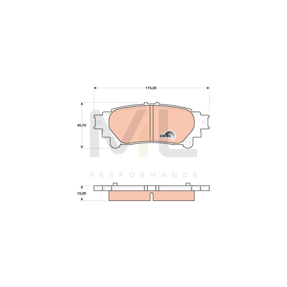 TRW Cotec Gdb4174 Brake Pad Set Not Prepared For Wear Indicator | ML Performance Car Parts