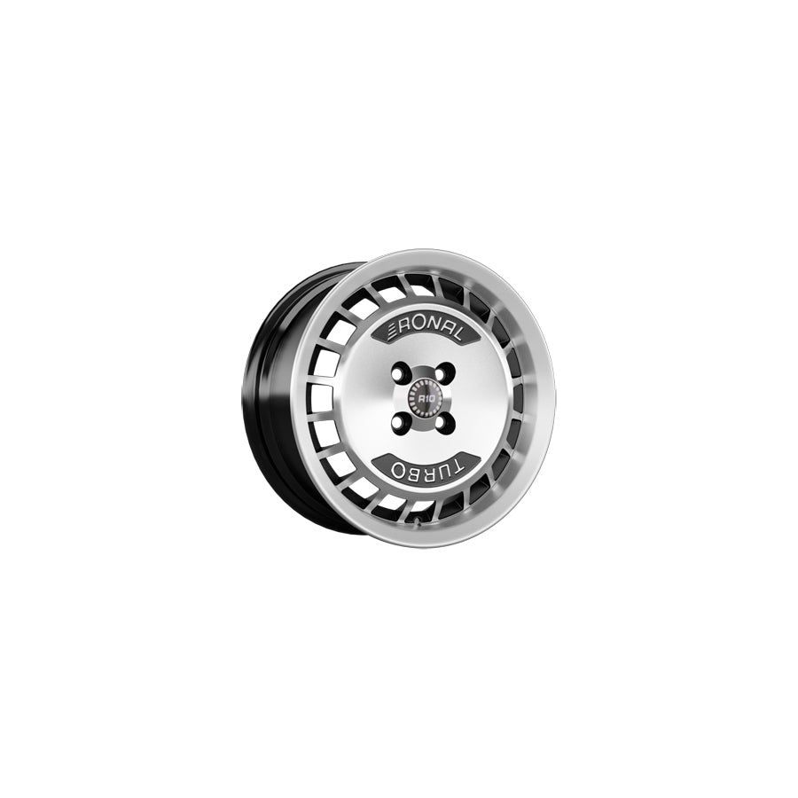 Ronal R10 TURBO 7x15 ET28 10R5704.23X/022 Black Front Diamond Cut Wheel