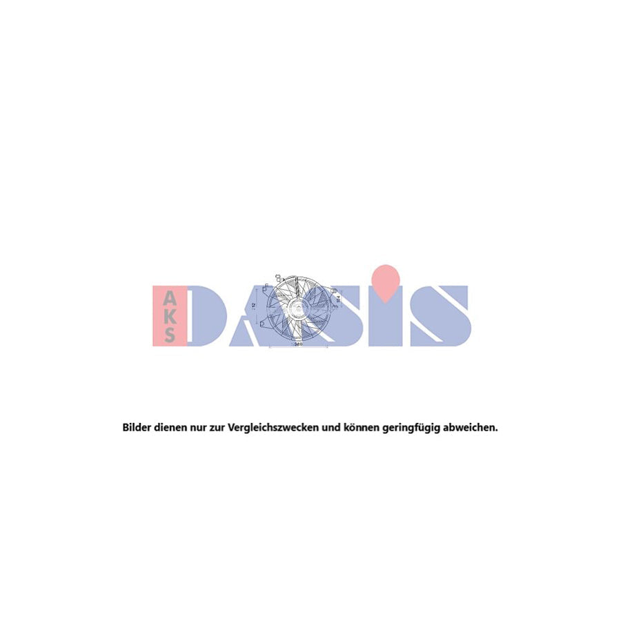 AKS Dasis 568085N Fan, Radiator for Hyundai Galloper II