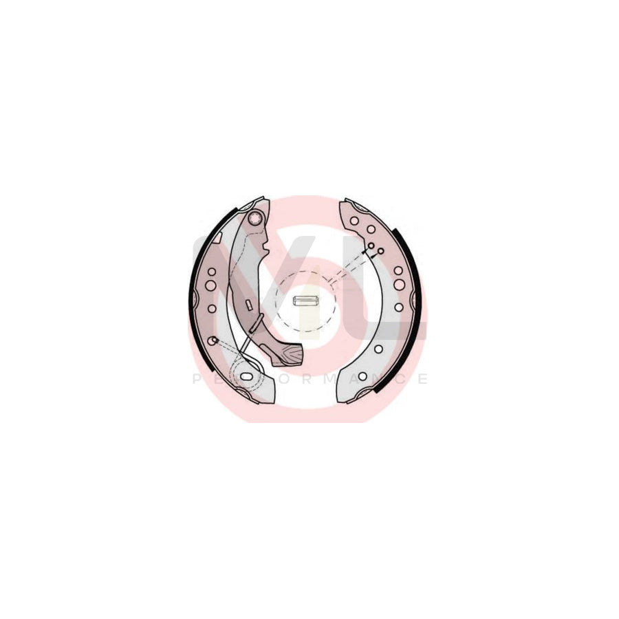 BREMBO S 61 526 Brake Shoe Set with handbrake lever | ML Performance Car Parts