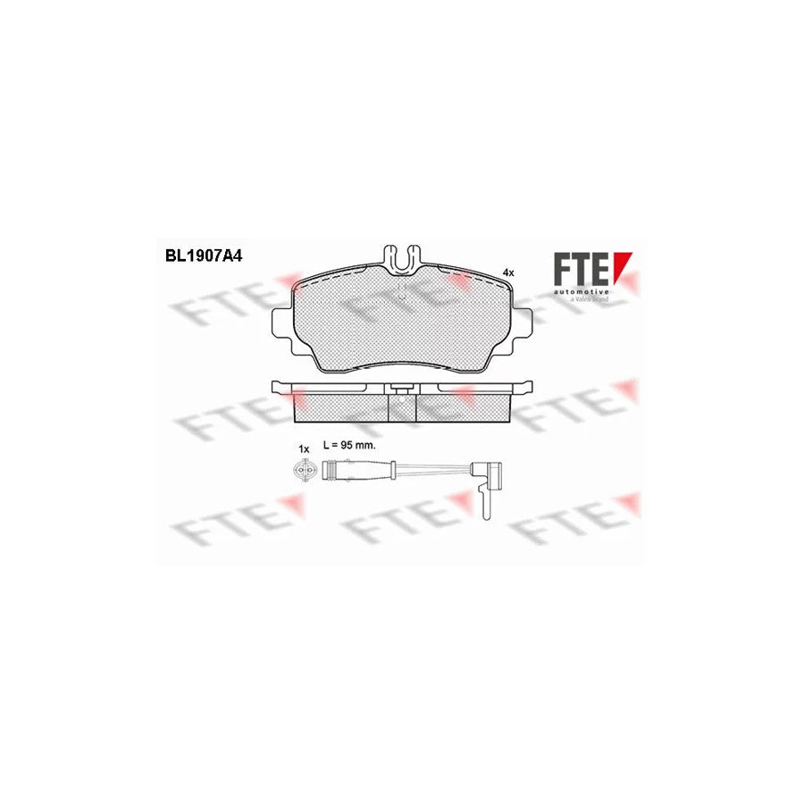 FTE 9010496 Brake Pad Set Suitable for Mercedes-Benz Vaneo (W414)