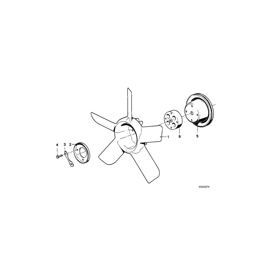 Genuine BMW 11521276454 E28 Fan D=360mm (Inc. 518) | ML Performance US Car Parts