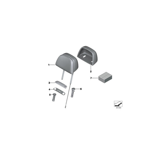 Genuine BMW 52107349018 F11 F10 F07 Guide, Headrest ELFENBEINWEISS (Inc. X5) | ML Performance US Car Parts