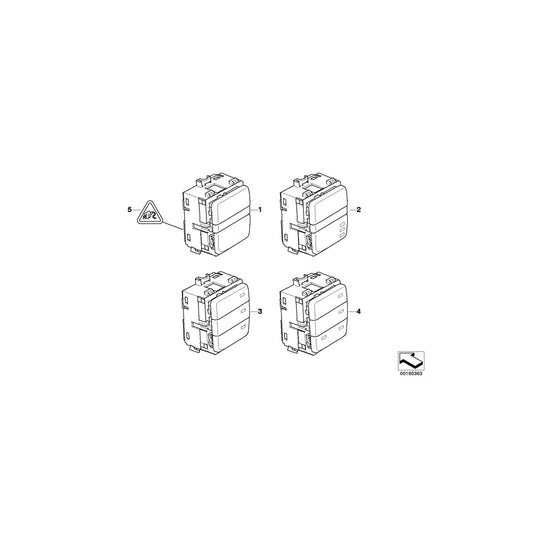 Genuine BMW 61319159070 E61 E60 Switch Center, C. Console, Switch Block (Inc. 535xi, 540i & 523i) | ML Performance US Car Parts