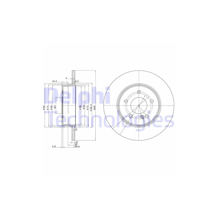 Delphi Bg3602 Brake Disc Suitable For Mercedes-Benz E-Class