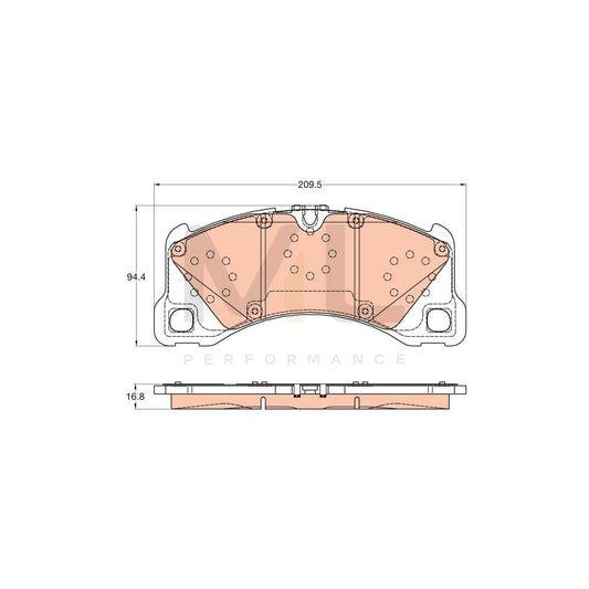 TRW Gdb2052 Brake Pad Set For Porsche Macan (95B) Prepared For Wear Indicator | ML Performance Car Parts