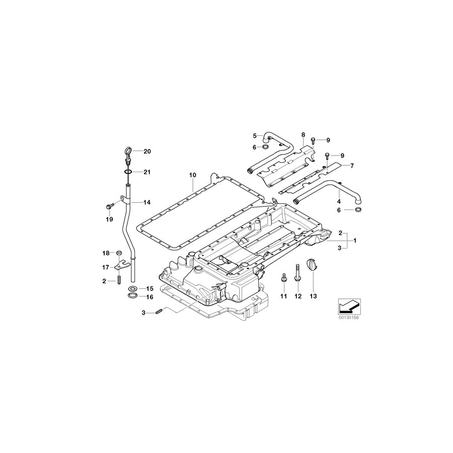 Genuine BMW 11131407531 E39 Suction Pipe Right (Inc. M5) | ML Performance US Car Parts