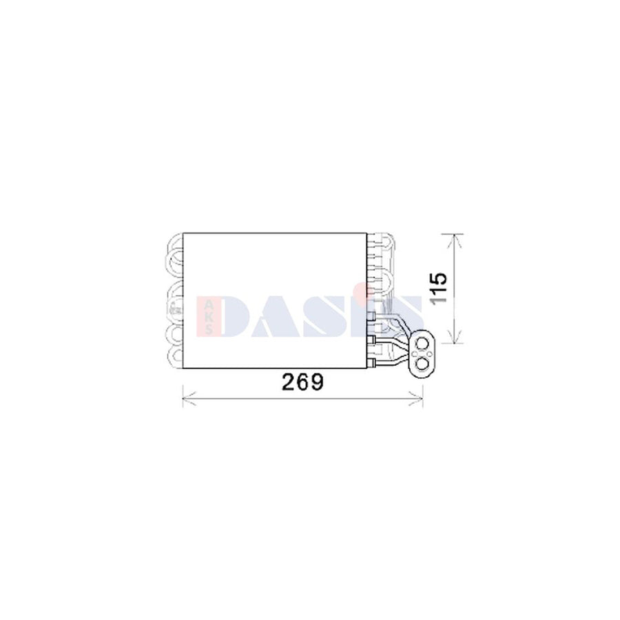 AKS Dasis 820378N Air Conditioning Evaporator for Fiat Seicento / 600 Hatchback (187)