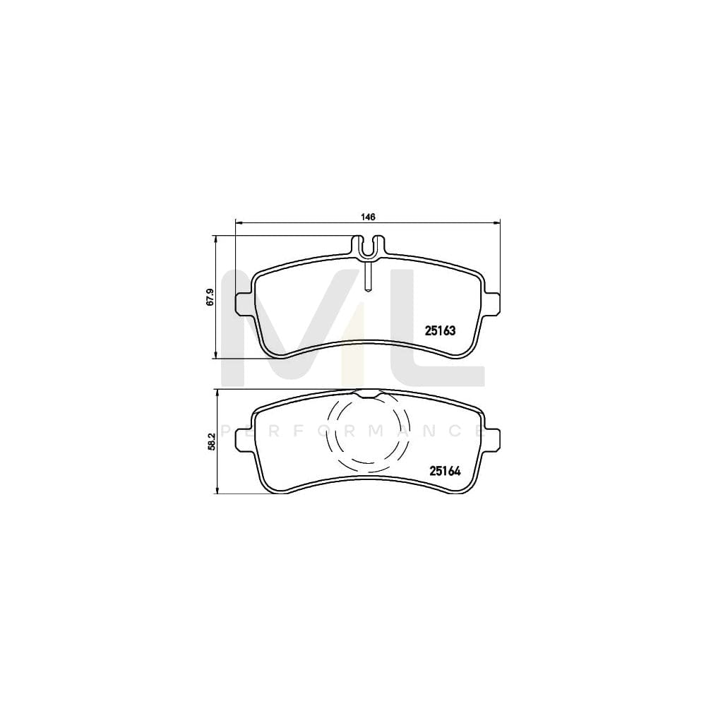 Hella 8DB 355 021-371 Brake Pad Set Prepared For Wear Indicator, With Brake Caliper Screws, With Accessories