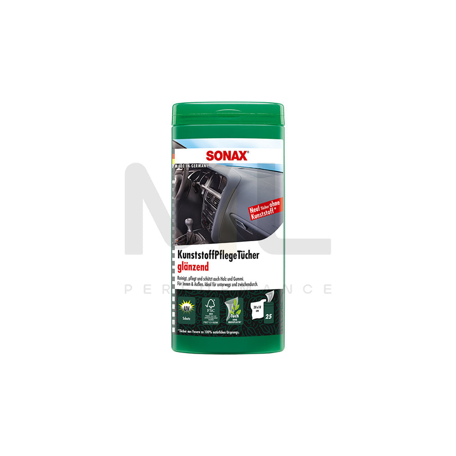 Sonax Plastic Care Wipes Glossy (Box) 25pcs.