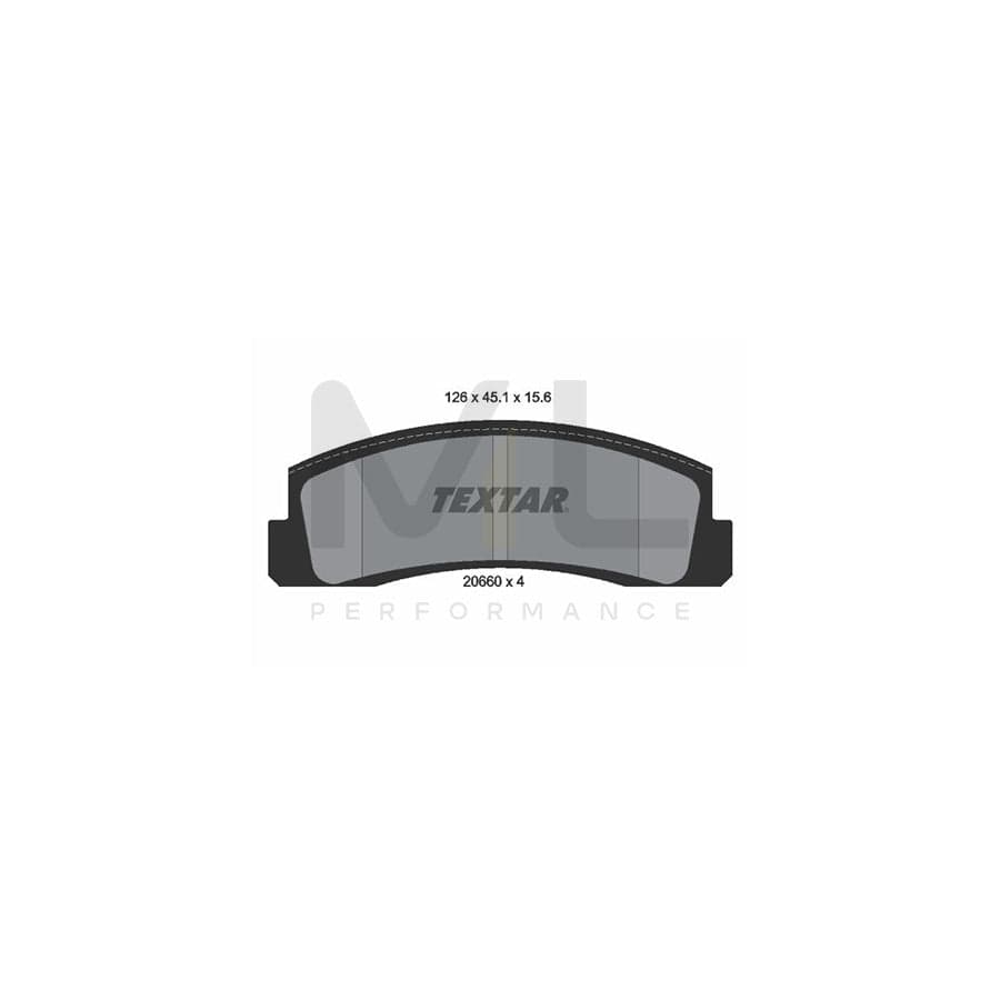TEXTAR 2066001 Brake pad set for LADA NIVA not prepared for wear indicator | ML Performance Car Parts