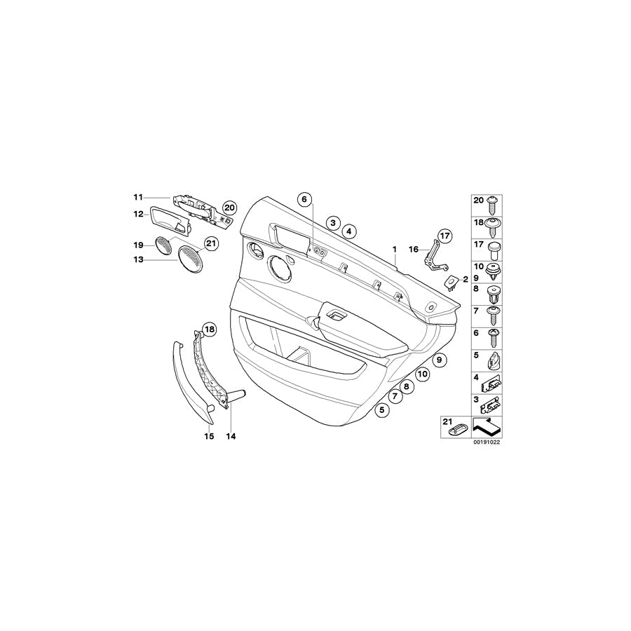 Genuine BMW 51429176604 E71 E72 Door Lining Leather Rear Right OYSTER (Inc. X6 M, X6 40iX & X6 50iX) | ML Performance US Car Parts