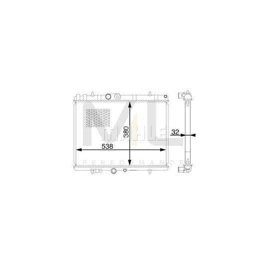MAHLE ORIGINAL CR 1597 000S Engine radiator for CITRO��N C5 Brazed cooling fins | ML Performance Car Parts