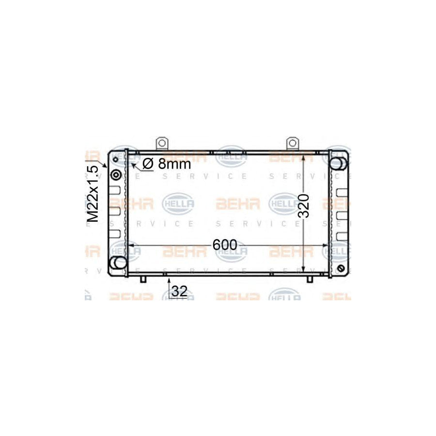 Hella 8MK 376 705-651 Engine Radiator