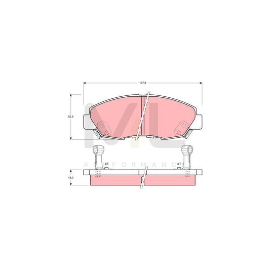 TRW Gdb894 Brake Pad Set With Acoustic Wear Warning | ML Performance Car Parts