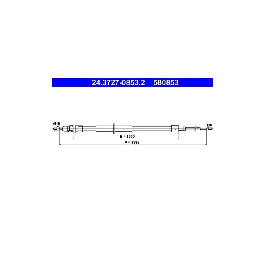 ATE 24.3727-0853.2 Hand Brake Cable