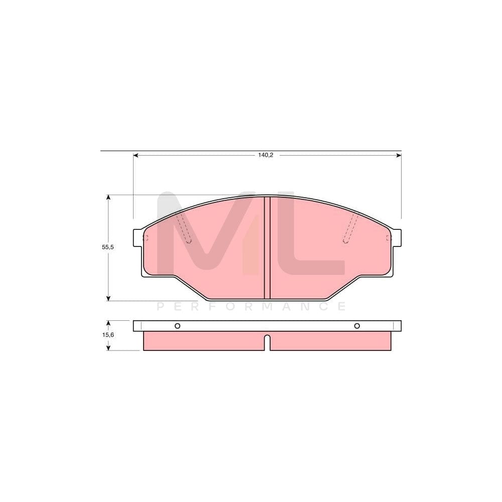 TRW Gdb1181 Brake Pad Set Not Prepared For Wear Indicator | ML Performance Car Parts