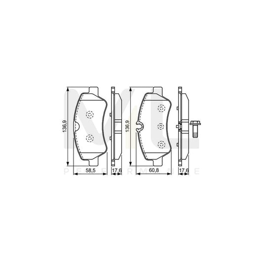 Bosch 0986Tb3202 Brake Pad Set With Bolts  | ML Performance Car Parts