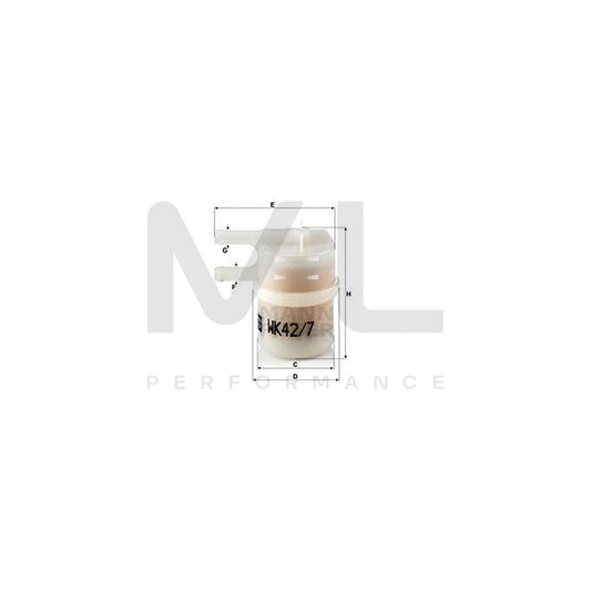 MANN-FILTER WK 42/7 Fuel filter In-Line Filter