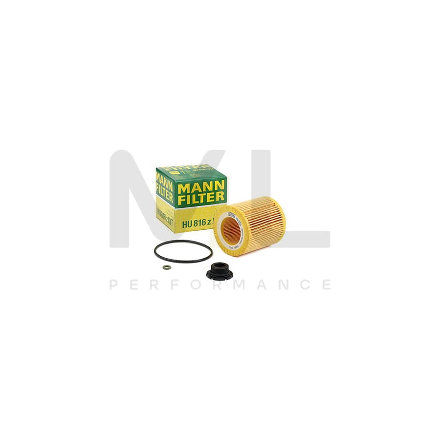 MANN-FILTER HU 816 z KIT Oil Filter with seal, Filter Insert