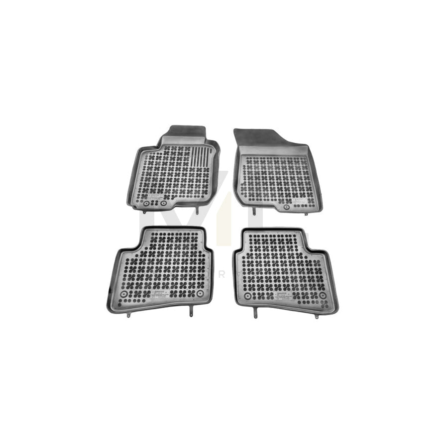 REZAW PLAST 201001 Floor mat set Elastomer, Front and Rear, Black